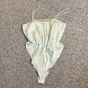Mint green vintage lingerie romper